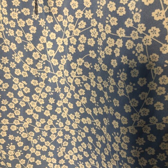 SHEIN Allover Blue & White Floral Print Ruched Bust Ruffle Hem Cami Dress S - Picture 6 of 13